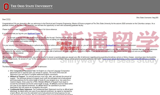 俄亥俄州立大學(xué)EE錄取